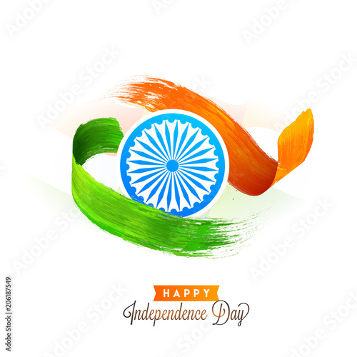 Happy Independence Day Banner Poster Or Flyer Design With Ashoka
