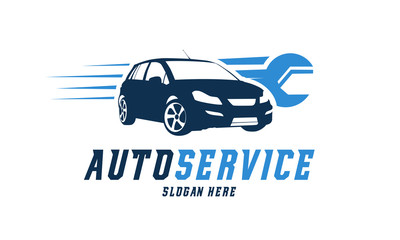 Sticker - automotive service logo designs vector, car repair logo