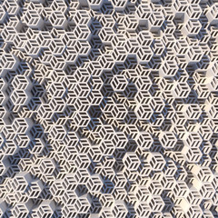 Aufkleber - White abstract surface pattern. 3d rendering