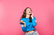 © veles_studio - Beautiful model at pink background