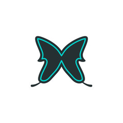 Poster - butterfly icon. Element of web icon with one color for mobile concept and web apps. Isolated butterfly icon can be used for web and mobile