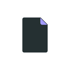 Aufkleber - paper icon. Element of web icon with one color for mobile concept and web apps. Isolated paper icon can be used for web and mobile