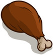 © GB_Art - Cartoon big fried chicken leg