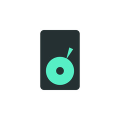 Aufkleber - record player icon. element of web icon with one color for mobile concept and web apps. isolated rec