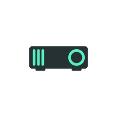 Aufkleber - projector icon. Element of web icon with one color for mobile concept and web apps. Isolated projector icon can be used for web and mobile