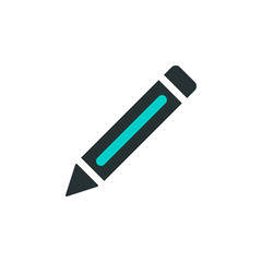 Poster - a pen icon. Element of web icon with one color for mobile concept and web apps. Isolated a pen icon can be used for web and mobile