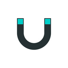 Poster - magnet icon. Element of web icon with one color for mobile concept and web apps. Isolated magnet icon can be used for web and mobile