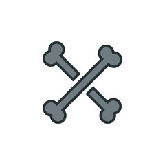 Poster - bones icon. Element of web icon with one color for mobile concept and web apps. Isolated bones icon can be used for web and mobile