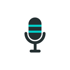 Aufkleber - microphone icon. Element of web icon with one color for mobile concept and web apps. Isolated microphone icon can be used for web and mobile