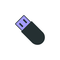 Aufkleber - flash card icon. Element of web icon with one color for mobile concept and web apps. Isolated flash card icon can be used for web and mobile