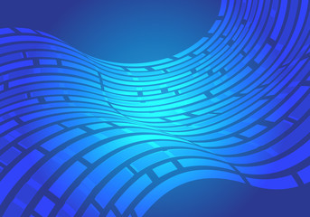 Poster - Abstract blue line wave data light motion design modern futuristic background vector illustration.