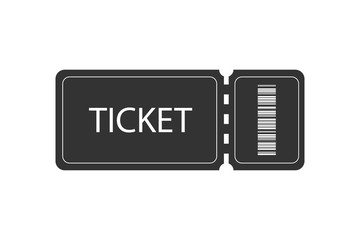 Wall Mural - ticket vector icon on white background. ticket icon with barcode