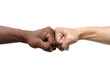 © Worawut - Man giving fist bump isolated on white background with clipping path.
