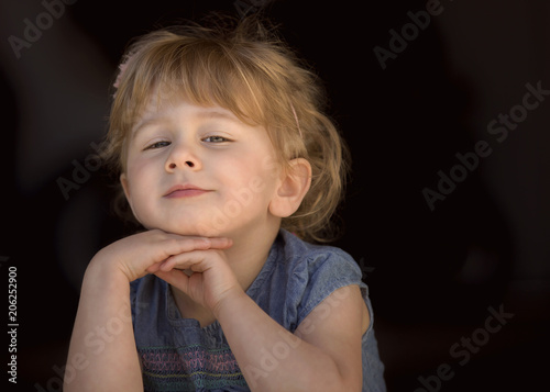 Smiling Young Girl Strawberry Blonde Hair Buy This Stock Photo