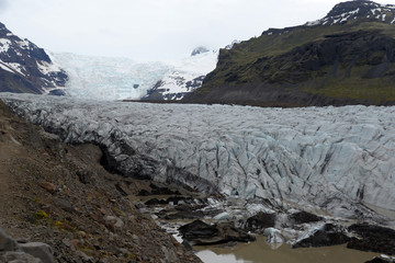 Sticker - Gletscher und Gletschersee am svinafellsjökull, Island