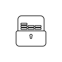 Poster - Filing Cabinets line icon. Element of bankig icon for mobile concept and web apps. Thin line Filing Cabinets icon can be used for web and mobile