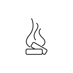 Poster - bonfire line icon. element of camping icon for mobile concept and web apps. thin line bonfire icon c