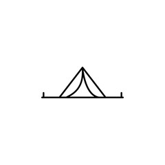 Poster - tent line icon. Element of camping icon for mobile concept and web apps. Thin line tent icon can be used for web and mobile
