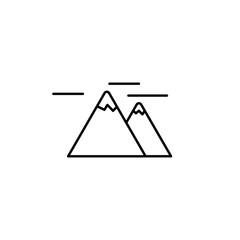 Poster - the mountains line icon. Element of camping icon for mobile concept and web apps. Thin line the mountains icon can be used for web and mobile