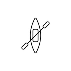 Poster - kayak line icon. Element of camping icon for mobile concept and web apps. Thin line kayak icon can be used for web and mobile