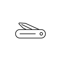 Poster - folding knife line icon. Element of camping icon for mobile concept and web apps. Thin line folding knife icon can be used for web and mobile