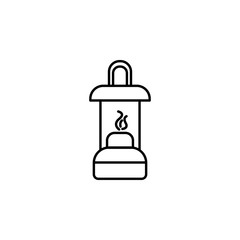 Poster - wick lamp line icon. Element of camping icon for mobile concept and web apps. Thin line wick lamp icon can be used for web and mobile