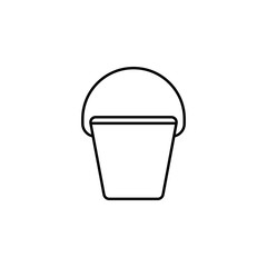 Poster - bucket line icon. Element of camping icon for mobile concept and web apps. Thin line bucket icon can be used for web and mobile