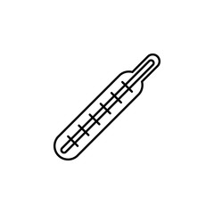 Poster - thermometer line icon. Element of simple medicine icon for mobile concept and web apps. Thin line thermometer icon can be used for web and mobile
