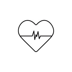 Poster - palpitation line icon. Element of simple medicine icon for mobile concept and web apps. Thin line palpitation icon can be used for web and mobile