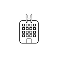 Poster - hospital line icon. Element of simple medicine icon for mobile concept and web apps. Thin line hospital icon can be used for web and mobile