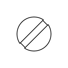 Poster - tablet line icon. Element of simple medicine icon for mobile concept and web apps. Thin line tablet icon can be used for web and mobile