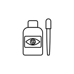 Poster - eye drops line icon. Element of simple medicine icon for mobile concept and web apps. Thin line eye drops icon can be used for web and mobile