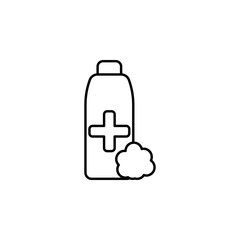 Poster - alcohol with cotton wool line icon. Element of simple medicine icon for mobile concept and web apps. Thin line alcohol with cotton wool icon can be used for web and mobile