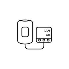 Poster - pressure meter line icon. Element of simple medicine icon for mobile concept and web apps. Thin line pressure meter icon can be used for web and mobile