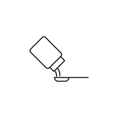 Poster - cough syrup line icon. Element of simple medicine icon for mobile concept and web apps. Thin line cough syrup icon can be used for web and mobile