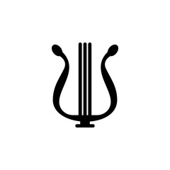 Poster - harp icon. Element of simple music icon for mobile concept and web apps. Isolated harp icon can be used for web and mobile