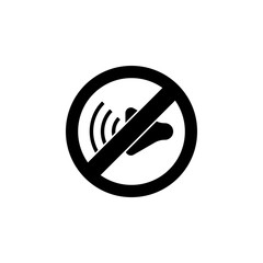 Poster - no sound icon. Element of simple music icon for mobile concept and web apps. Isolated no sound icon can be used for web and mobile