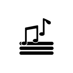 Poster - music list icon. Element of simple music icon for mobile concept and web apps. Isolated music list icon can be used for web and mobile