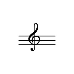 Poster - musical note in a circle icon. Element of simple music icon for mobile concept and web apps. Isolated musical note in a circle icon can be used for web and mobile
