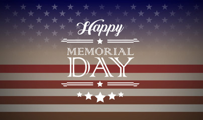 Wall Mural - Memorial Day background with a beautiful typography text Happy Memorial Day