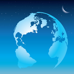 high resolution planet earth view. the world globe from space in a star field showing the terrain an