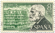 Antoni Gaudi. Spanish postage stamp from 1960