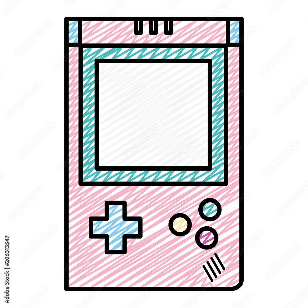 doodle tetris handheld videogame console simulador Stock Vector | Adobe ...