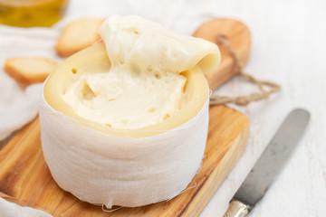 typical portuguese cheese of serra da estrela