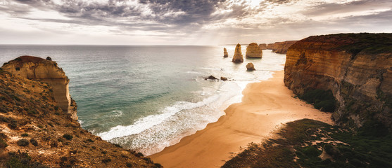 The sunset over the Twelve Apostles, Victoria,Australia