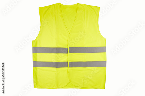 Fotografía Yellow vest isolated on black