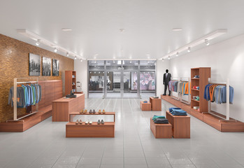 Store interior. 3d illustration