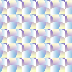 Wall Mural - blue mosaic, illusion geometric seamless pattern