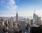Fototapeta Miasta - Manhattan view daylight morning in New York City