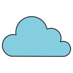 Sticker - cloud sky isolated icon vector illustration design